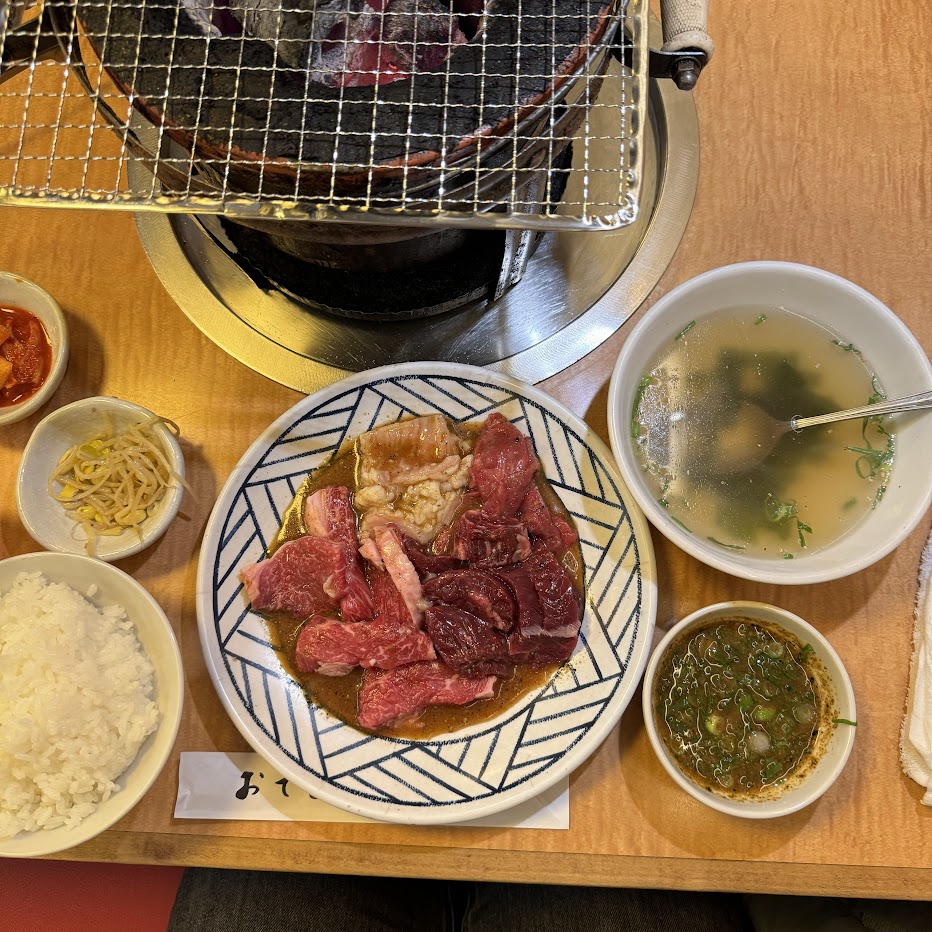 現場近くの焼肉