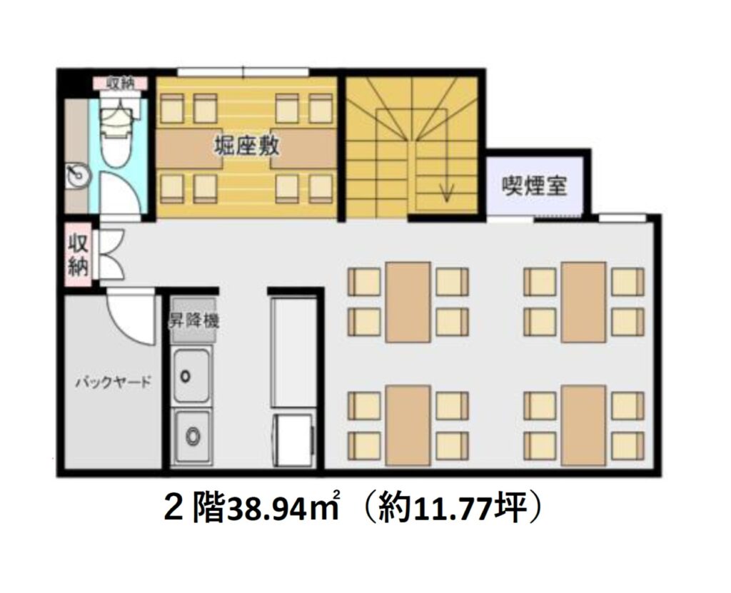 深江橋 重飲食可 路面店舗 2階図面